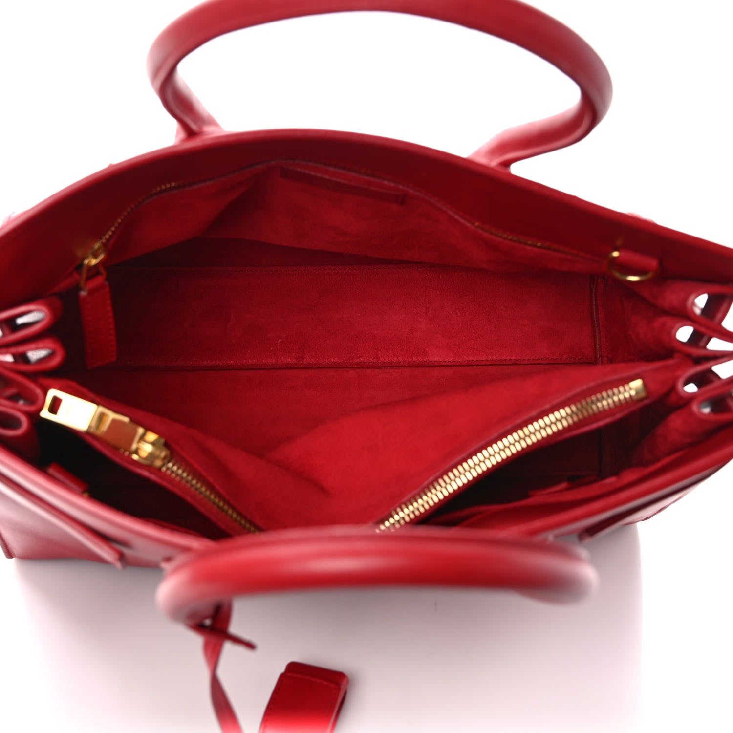 Saint Laurent Calfskin Small Sac De Jour Lipstick Red 5 of 8