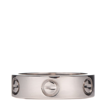 Cartier 18K White Gold 5.5mm LOVE Ring 53 6.25 1 of 4