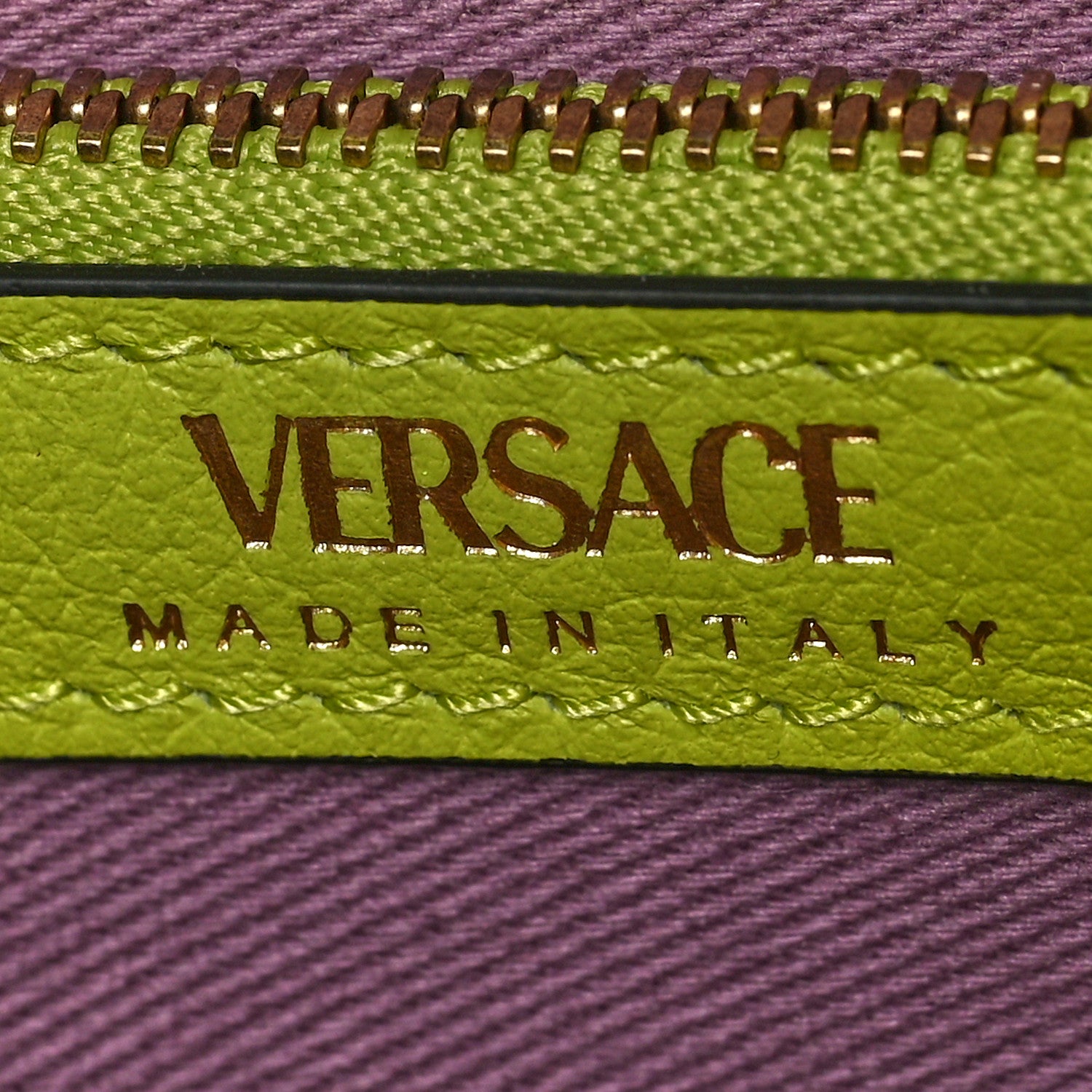 Versace Grained Calfskin Small La Medusa Chain Tote Citron 5 of 8