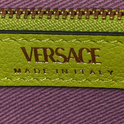 Versace Grained Calfskin Small La Medusa Chain Tote Citron 5 of 8