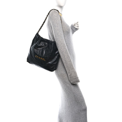 Chanel Shiny Calfskin Quilted Small Chanel 22 Black 2 of 11