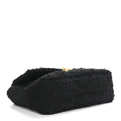 Chanel Tweed Quilted Medium Chanel 19 Flap Black 4 of 9