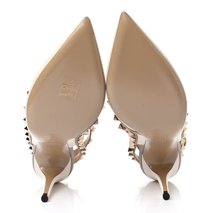 Valentino Garavani Nappa Rockstud Ankle Strap 100mm Pumps 36.5 Light Ivory Poudre 5 of 8