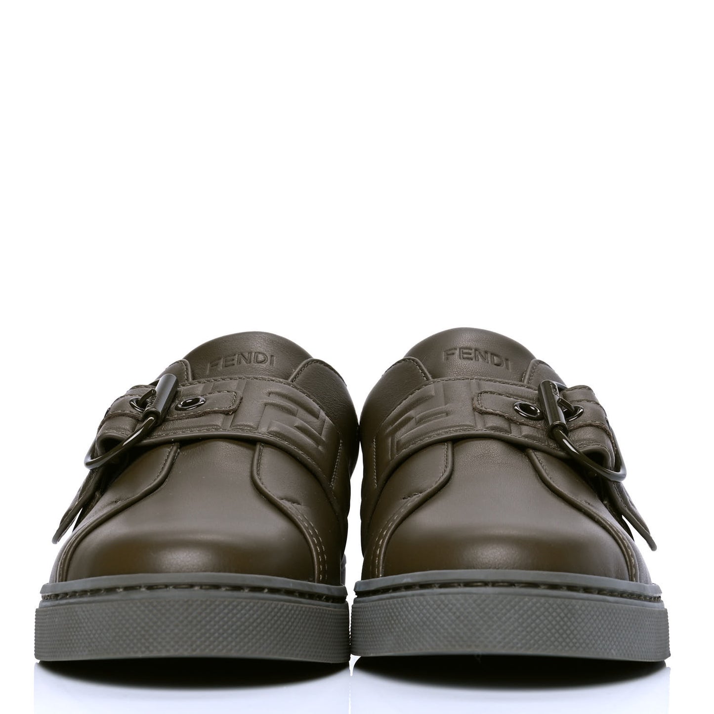Vitello FF Embossed Womens Slip On Sneakers 36 Wood