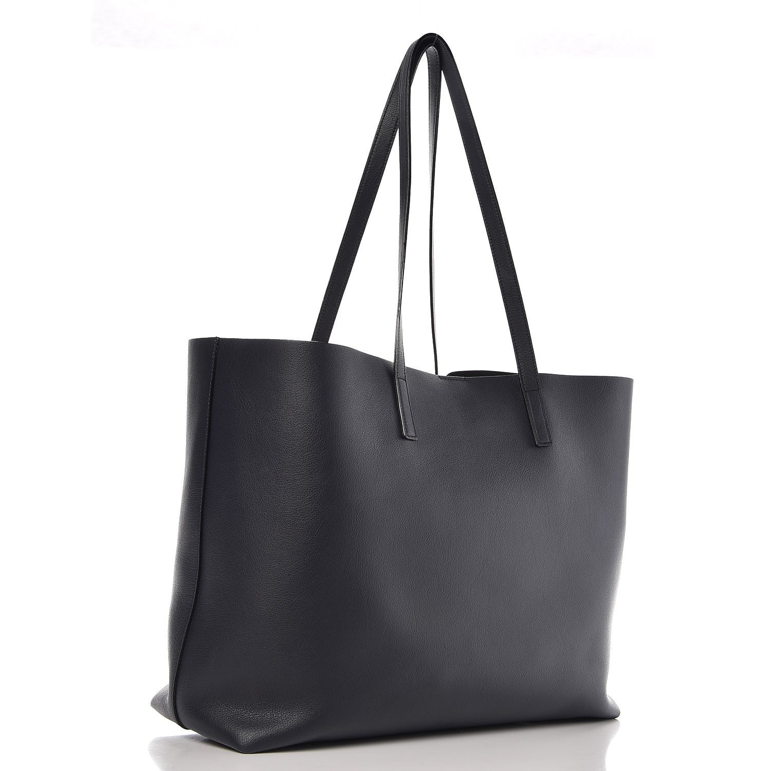 Saint Laurent Calfskin Large Shopping Tote Deep Marine 4 of 12