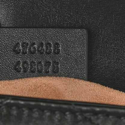 Gucci Calfskin Matelasse Super Mini GG Marmont Shoulder Bag Black 7 of 8