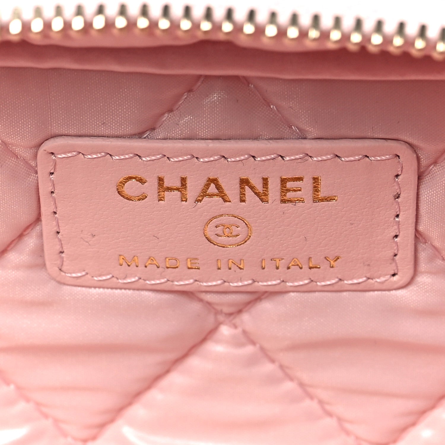 Chanel Caviar Quilted Toiletry Case With Chain Light Pink 6 of 10
