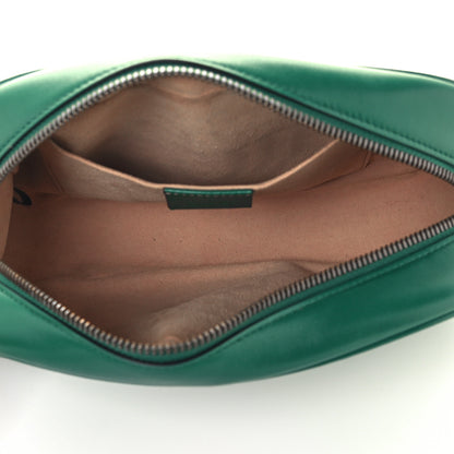 Gucci Calfskin Matelasse Small GG Marmont Chain Shoulder Bag Emerald Green 5 of 11