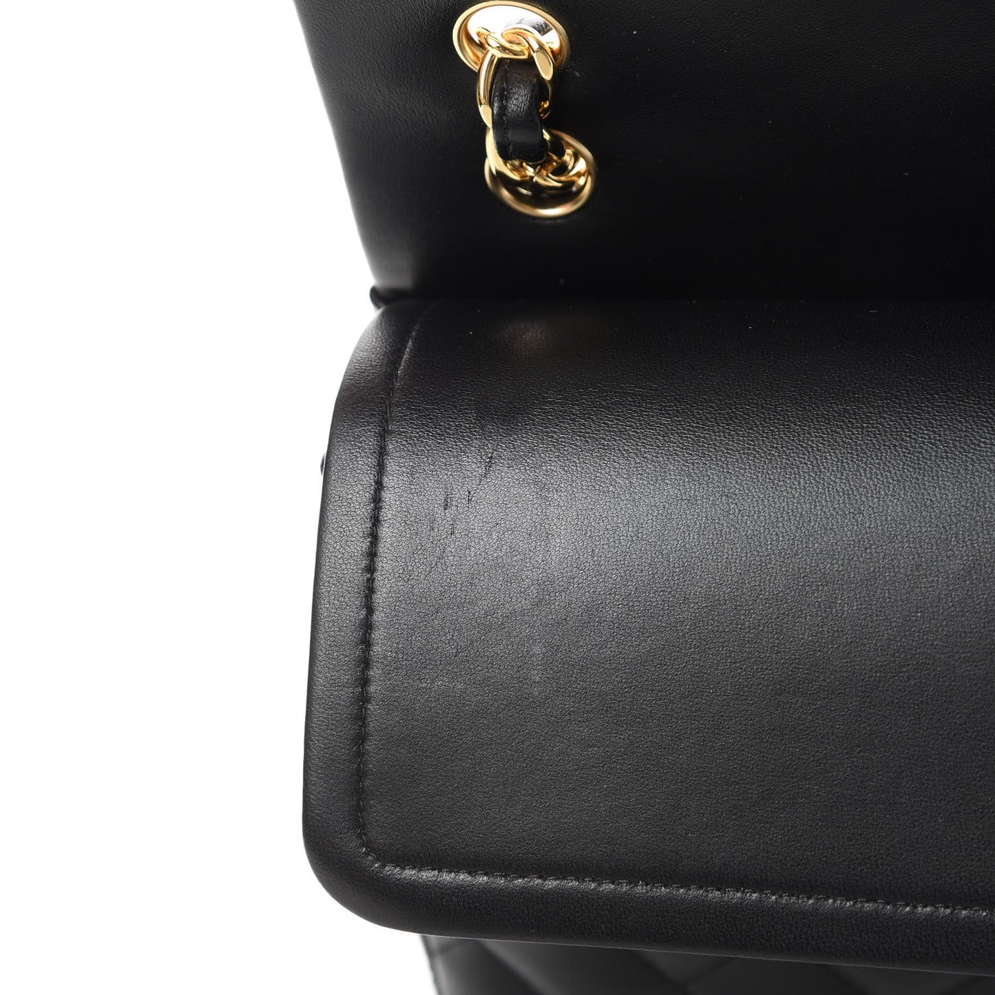 Lambskin Quilted Jumbo Double Flap Black