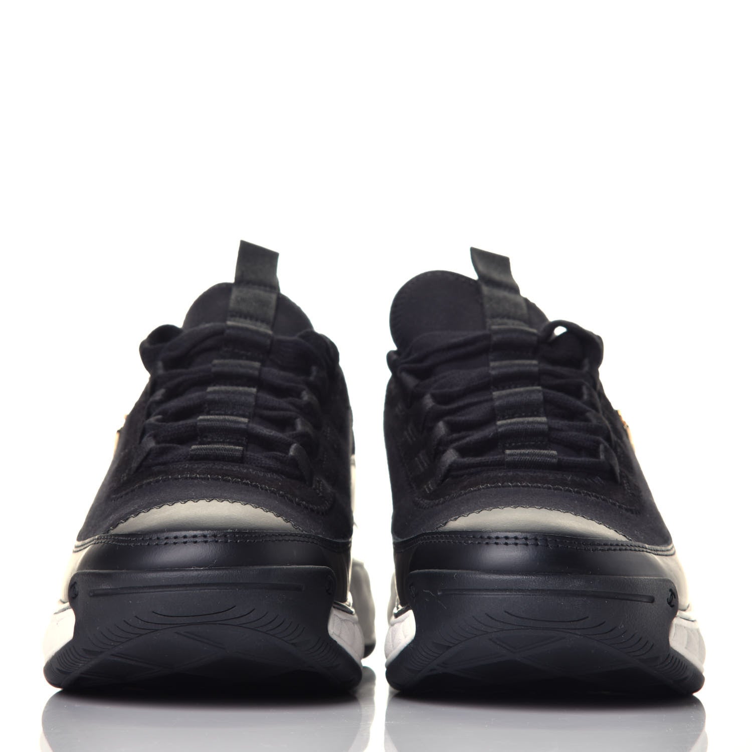 Chanel Velvet Calfskin Mixed Fibers CC Sneakers 38 Black 2 of 9