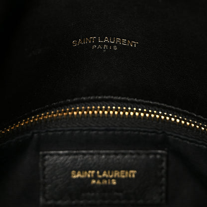 Saint Laurent Lambskin Quilted Small Loulou Puffer Monogram Chain Satchel Black 7 of 11