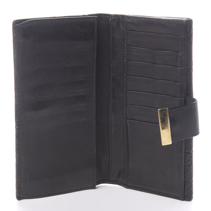 Gucci Guccissima Margaux Calfskin Icon Bar Continental Flap Wallet Black 6 of 15