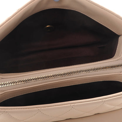 Chanel Shiny Sheepskin Quilted Small Trapezio Flap Beige 5 of 8