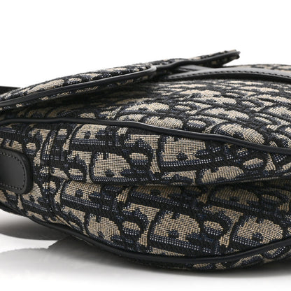 Christian Dior Oblique Saddle Bag Blue 9 of 10