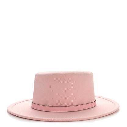Hermes Toile H Hampton Plein Air Hat 57 Rose Clair Rose Sakura 1 of 9