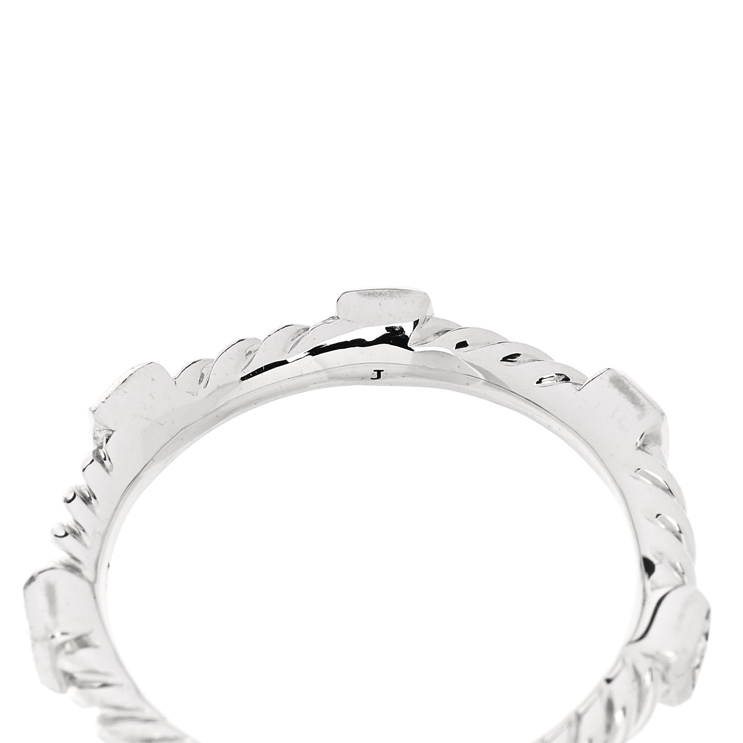 David Yurman 18K White Gold Diamond 2mm Cable Collectibles Stack Band Ring 50 5.25 5 of 6