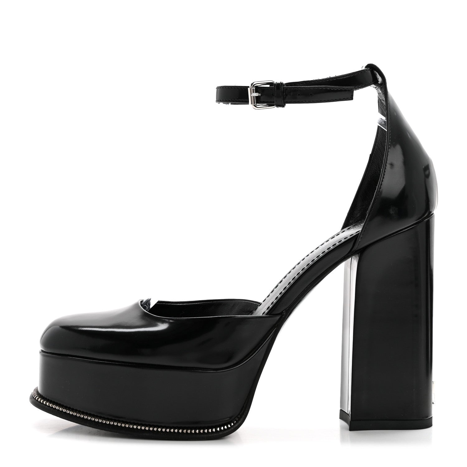 Louis Vuitton Patent Fame Platform Pumps 38.5 Black 1 of 8