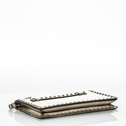 Valentino Garavani Metallic Nappa Rockstud Wristlet Clutch Gold 4 of 7