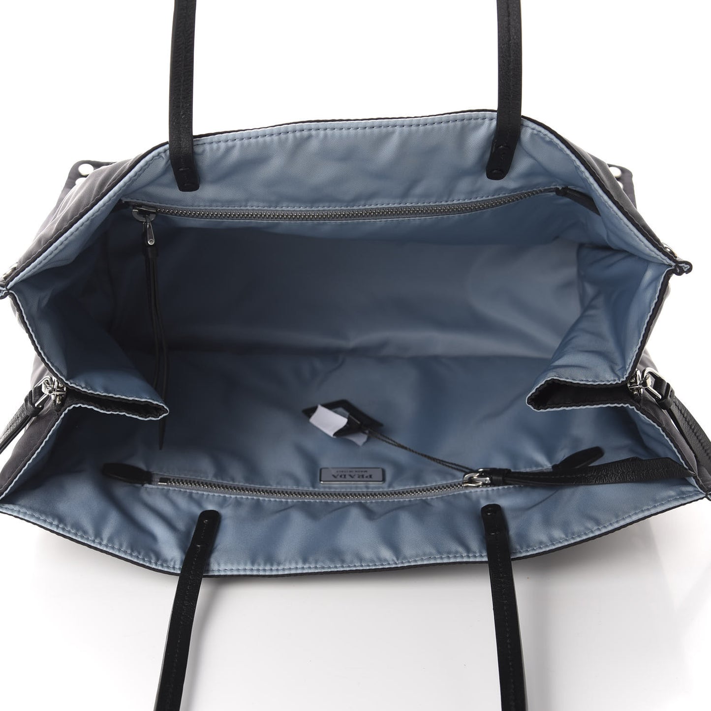 Tessuto Nylon Etiquette Studded Tote Black Astrale