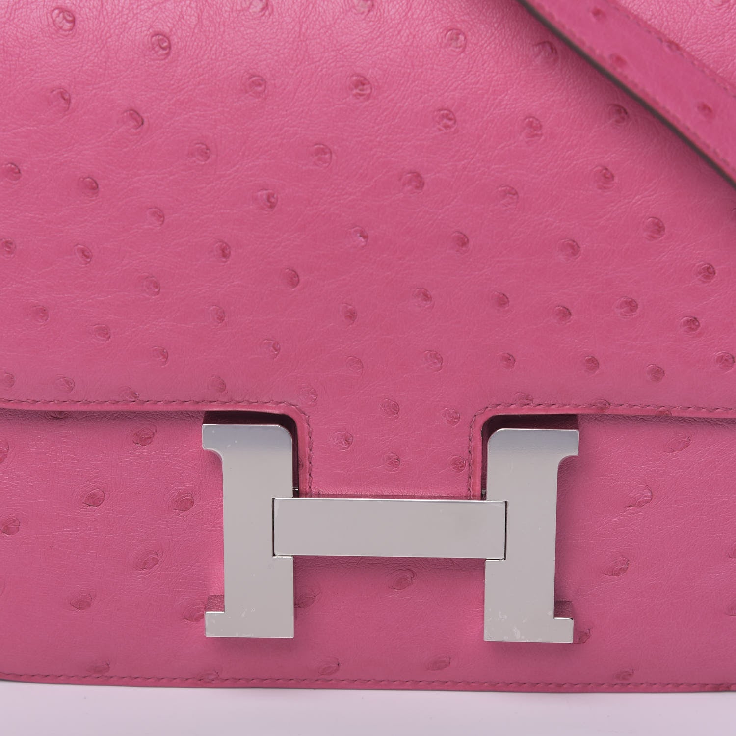 Hermes Ostrich Constance 24 Rose Tyrien 8 of 11