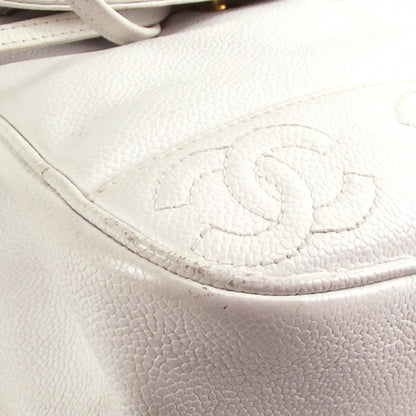 Chanel Caviar CC Backpack White 5 of 12