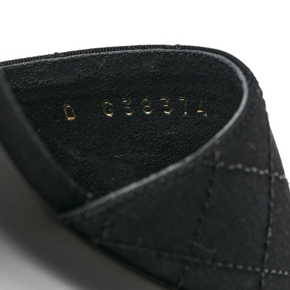 Chanel Grosgrain Quilted Camellia CC Slides 37.5 Black White 6 of 10