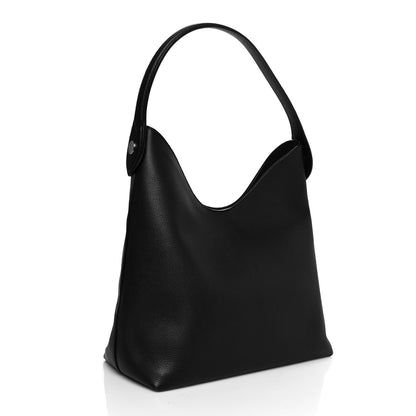 Louis Vuitton Calfskin Lockme Hobo Black 3 of 10
