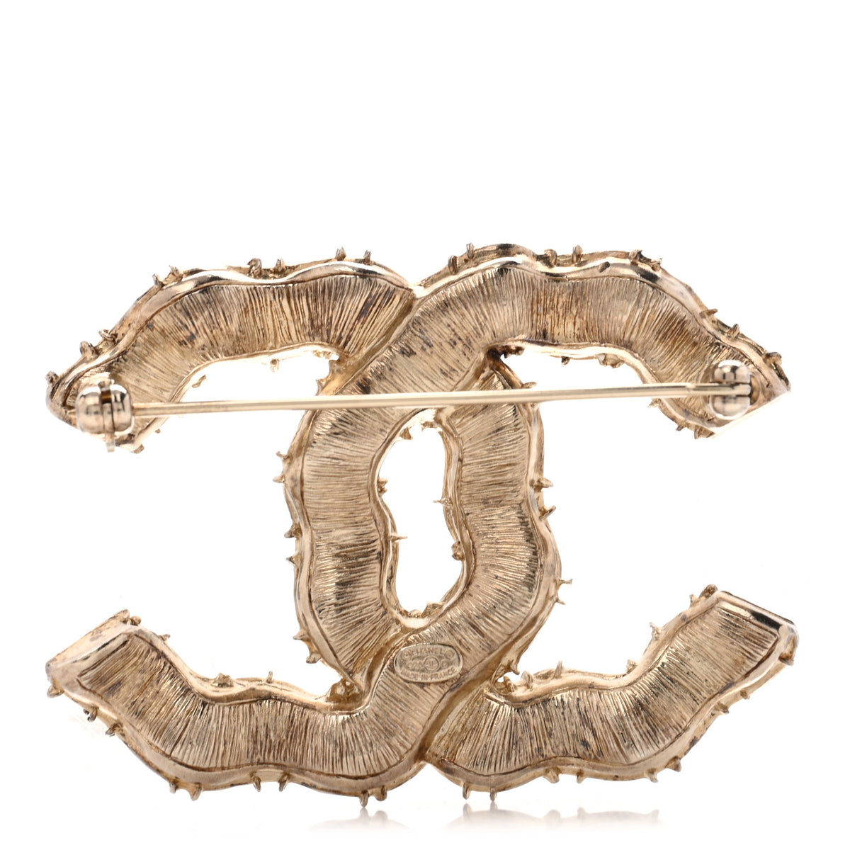Chanel Crystal CC Camellia Express Brooch Gold Gold 3 of 5