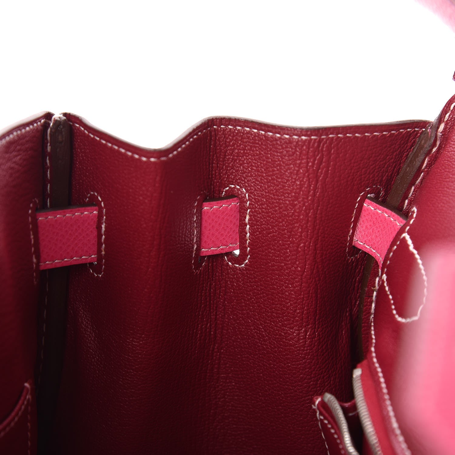 Hermes Epsom Candy Birkin 30 Rose Tyrien Rubis 25 of 33
