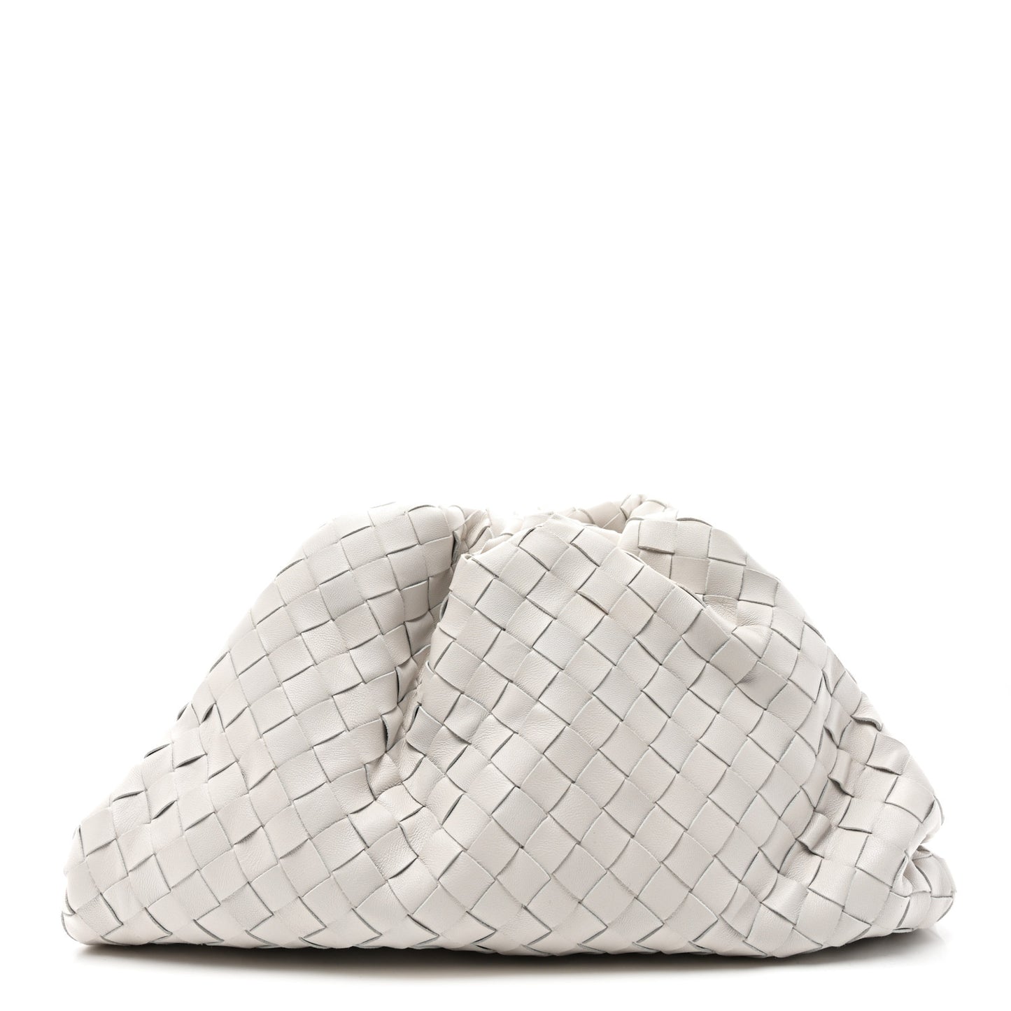 Nappa Maxi Intrecciato The Pouch Oversized Clutch Chalk