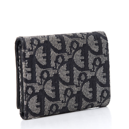 Christian Dior Monogram Compact Saddle Wallet Black 3 of 6