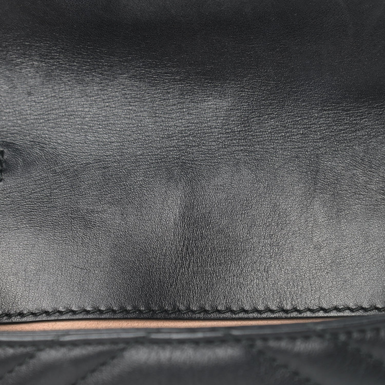 Gucci Calfskin Matelasse Super Mini GG Marmont Shoulder Bag Black 10 of 11