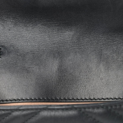 Gucci Calfskin Matelasse Super Mini GG Marmont Shoulder Bag Black 10 of 11