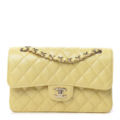 Chanel Iridescent Caviar Quilted Small Double Flap Yellow 1 of 10