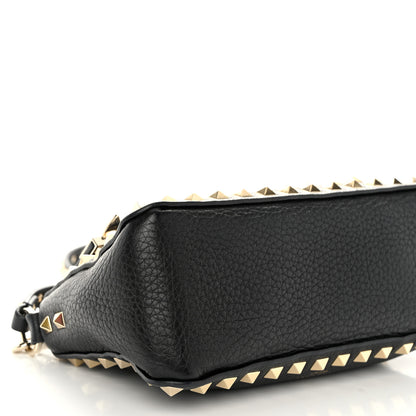 Valentino Garavani Grained Calfskin Small Rockstud All Over Crossbody Bag Black 8 of 9
