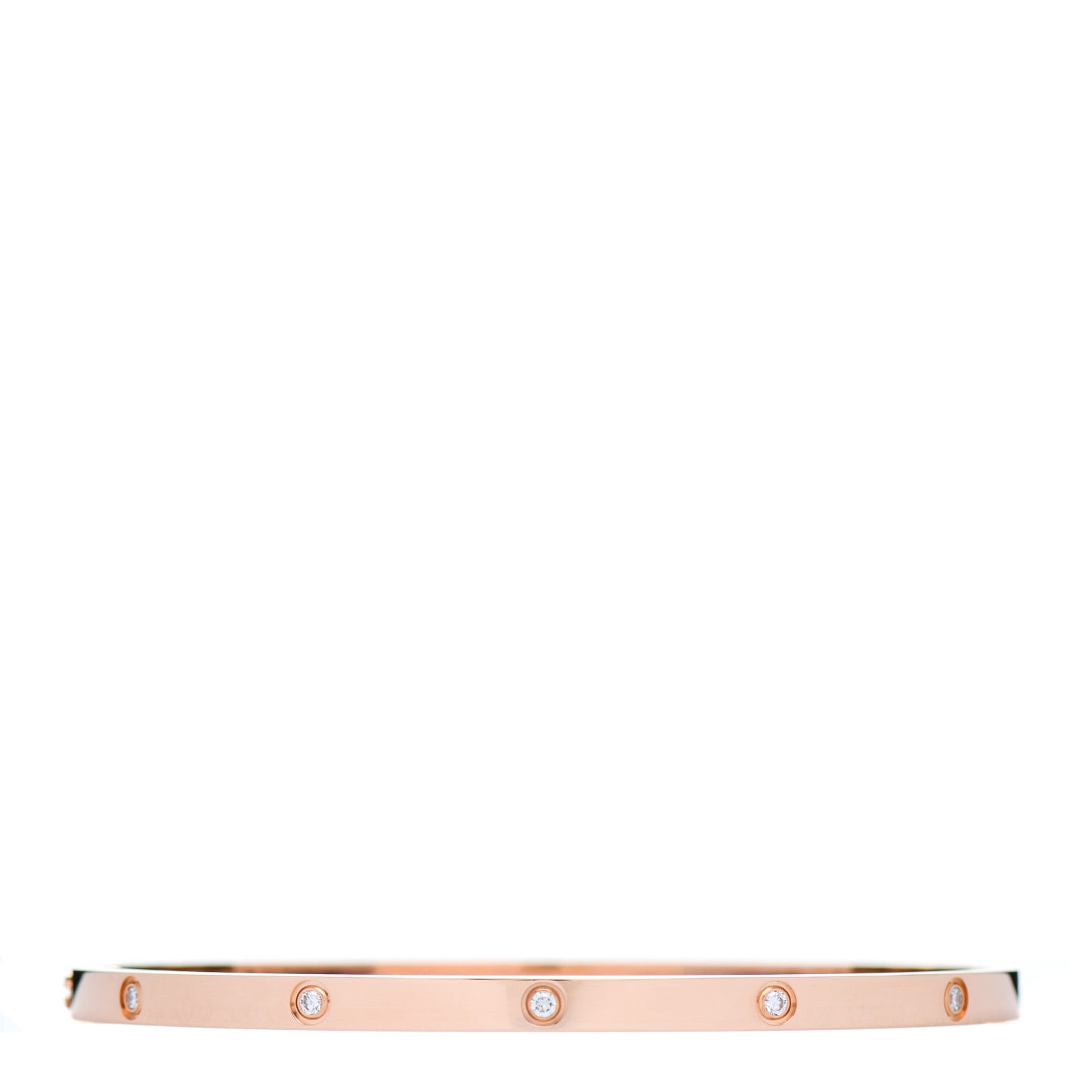 18K Pink Gold 10 Diamond Small LOVE Bracelet 18