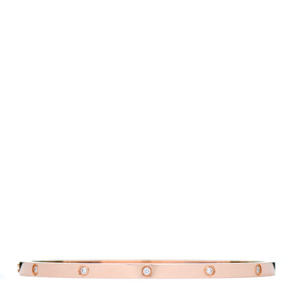 Cartier 18K Pink Gold 10 Diamond Small LOVE Bracelet 18 1 of 5