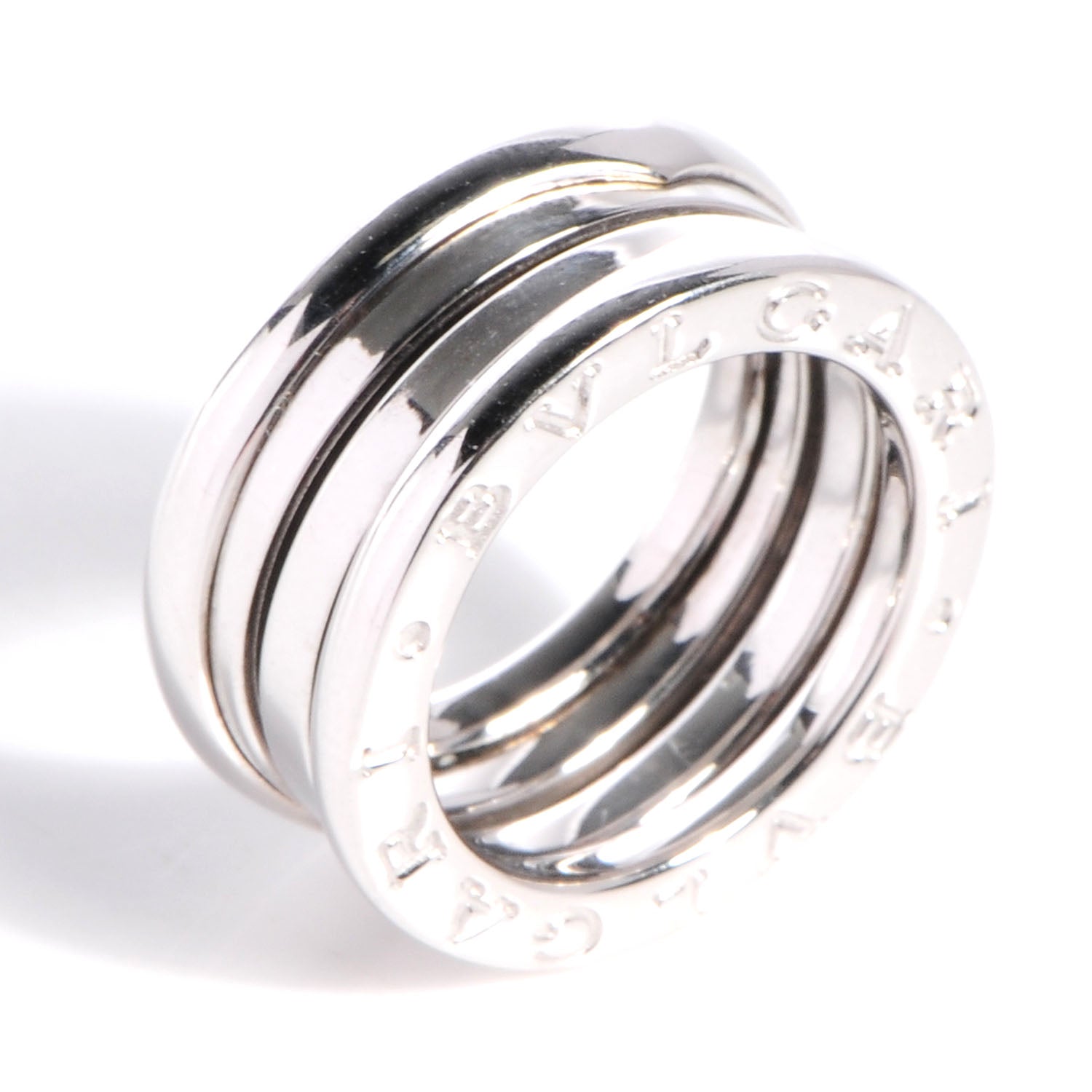 Bulgari 18K White Gold B.Zero1 Three-Band Ring 47 4 5 of 5