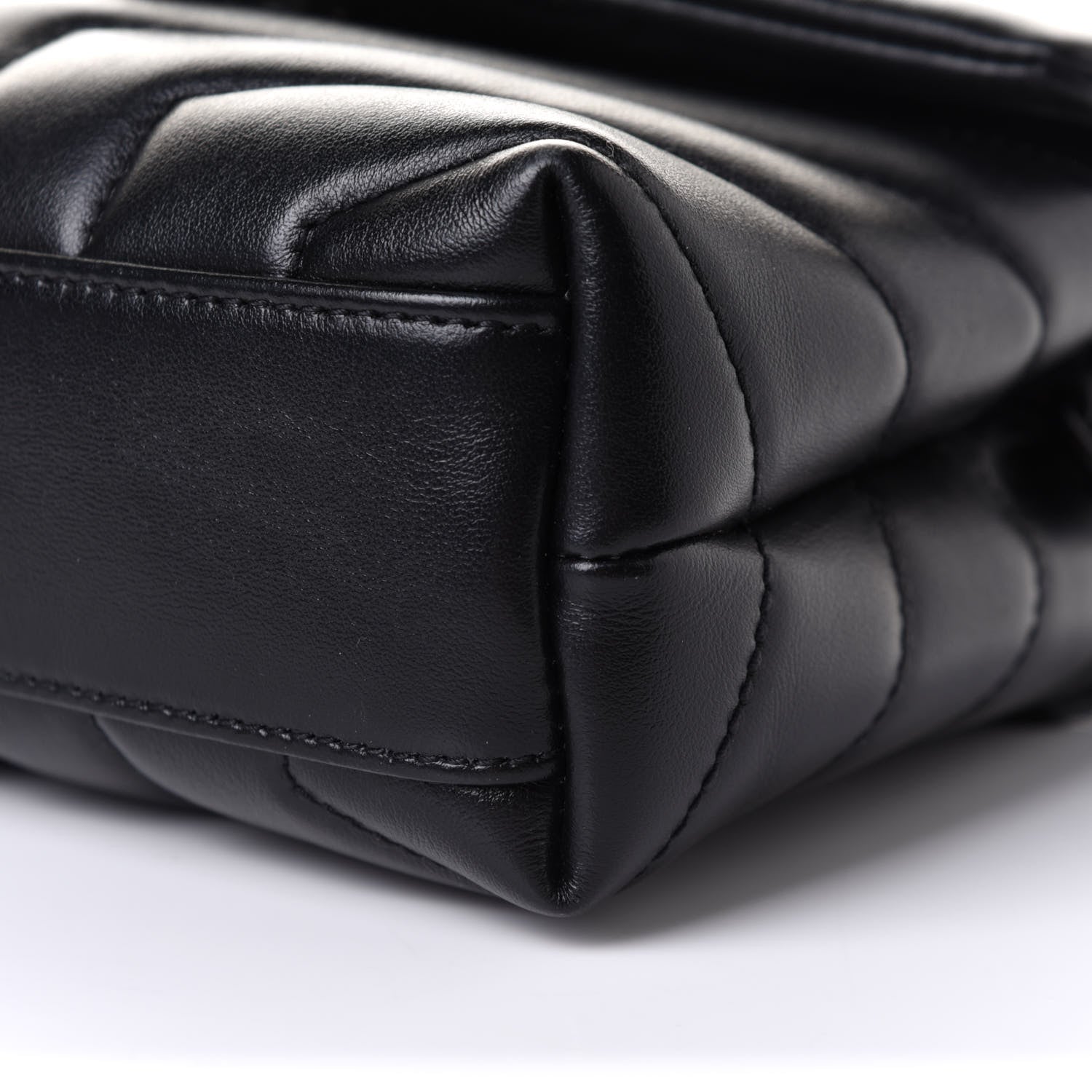Saint Laurent Calfskin Y Quilted Monogram Toy Loulou Crossbody Bag Black 10 of 12