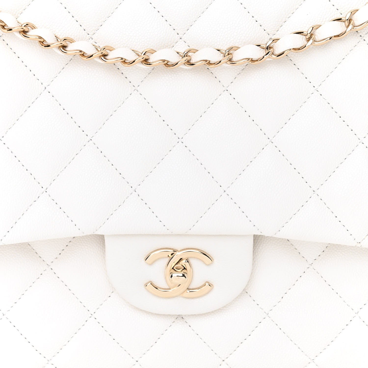 Chanel Caviar Quilted XXL Travel Flap Bag White 7 of 9