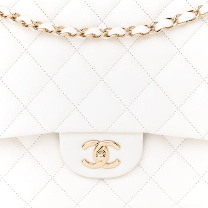 Chanel Caviar Quilted XXL Travel Flap Bag White 7 of 9