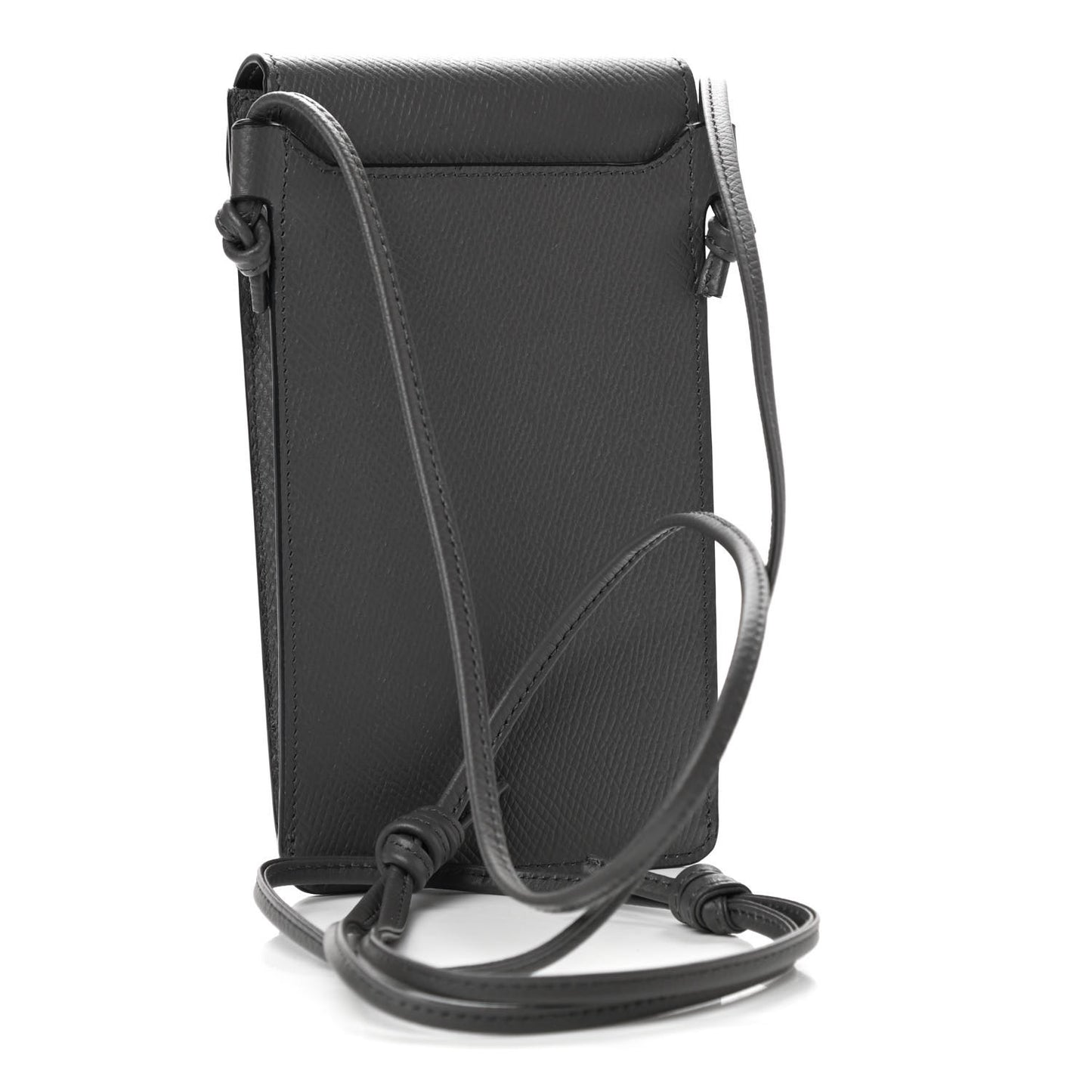 Grained Calfskin Phone Pouch With Flap