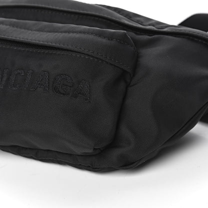 Balenciaga Textured Sport Nylon Logo Embroidered Wheel Beltpack Black 9 of 10