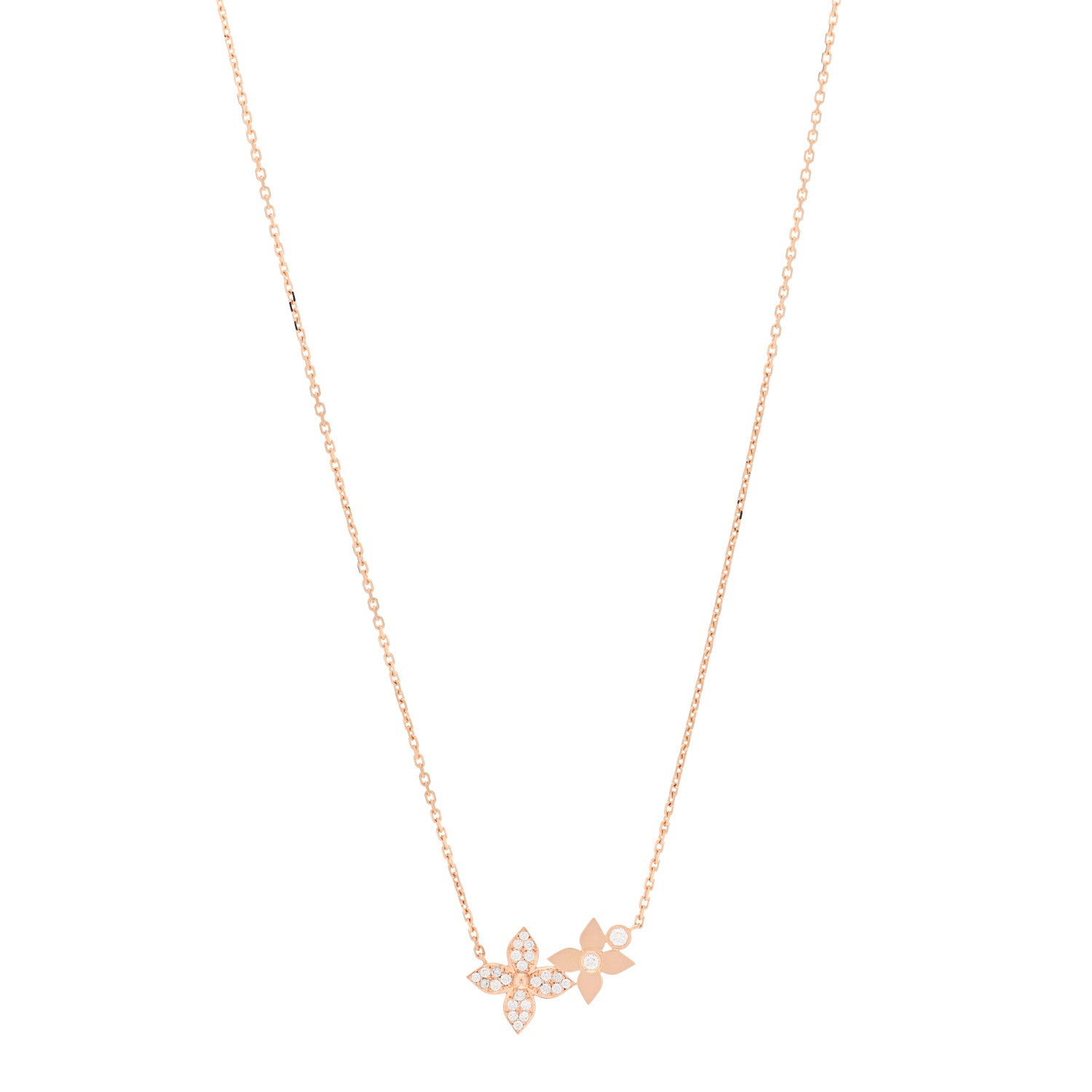 Louis Vuitton 18K Pink Gold Diamond Star Blossom Necklace 1 of 5