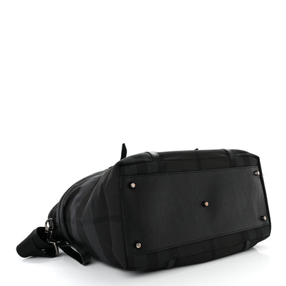 Burberry Nylon House Check Diaper Bag Black 5 of 15