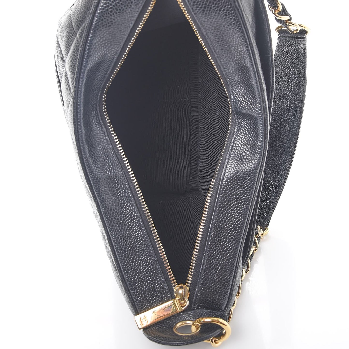 Caviar Quilted Hobo Black