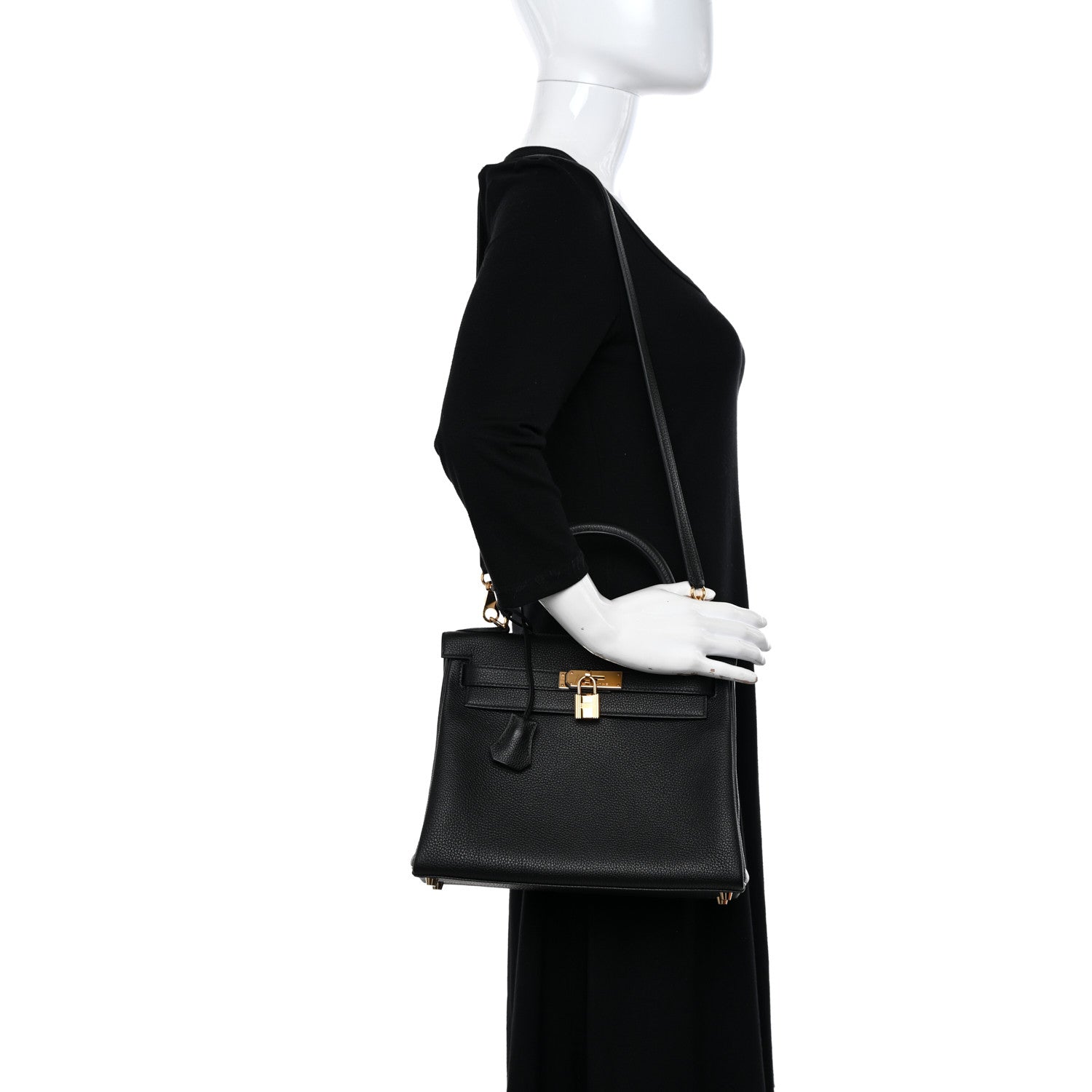 Hermes Togo Kelly Retourne 28 Black 2 of 12