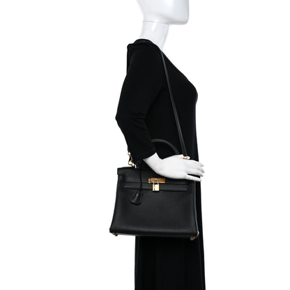 Hermes Togo Kelly Retourne 28 Black 2 of 12