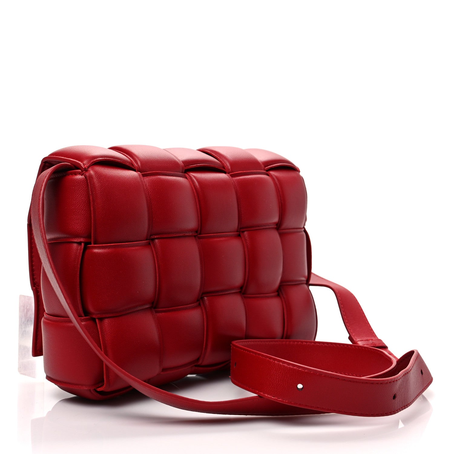 Bottega Veneta Nappa Maxi Intreccio Padded Cassette Crossbody Bag Dark Red 2 of 6