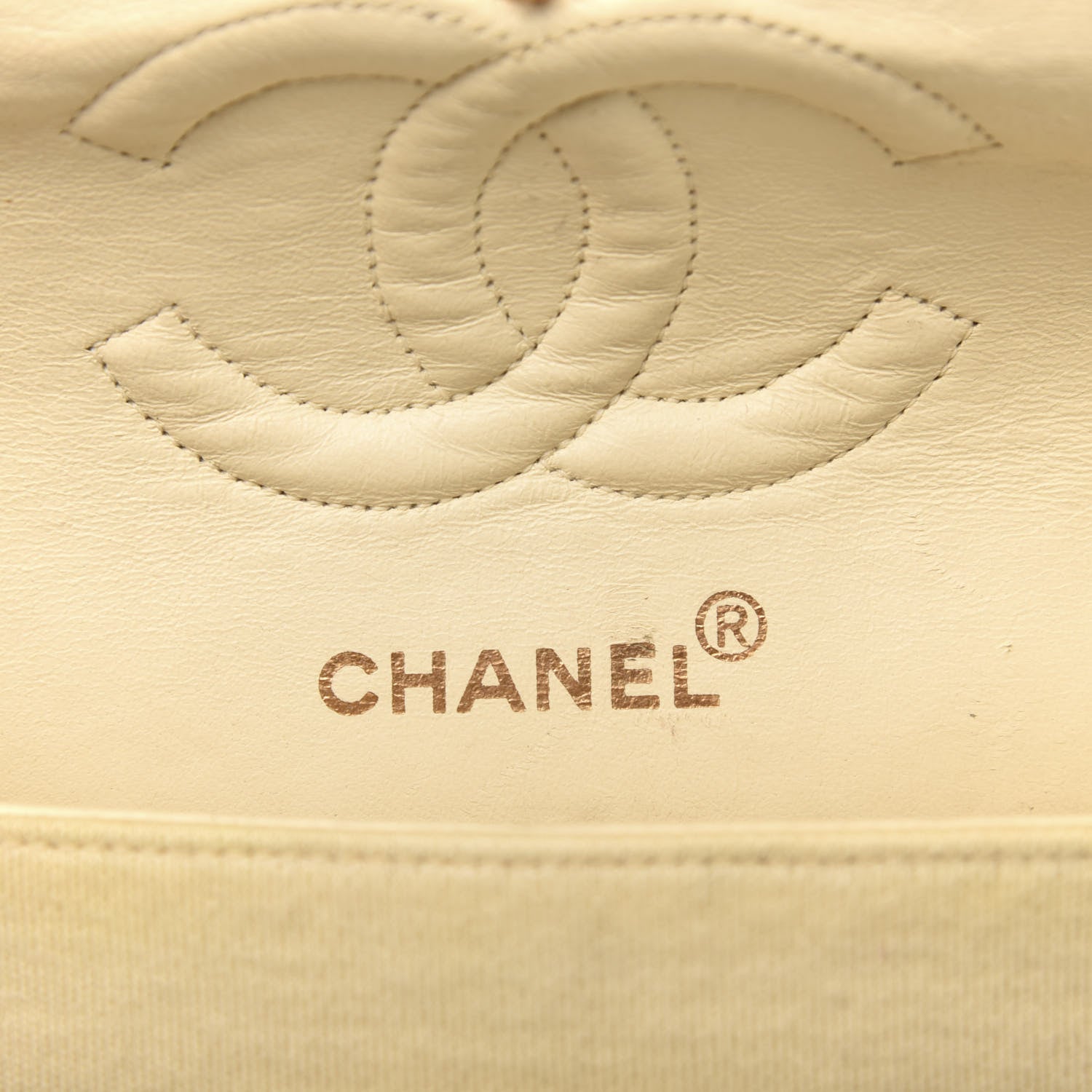 Chanel Jersey Quilted Medium Double Flap Beige 9 of 18